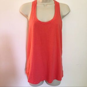 Fabletics Orange Cotton Racerback Tank Size M